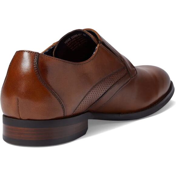 Stacy Adams Mens Karcher Monk Strap Dress Shoes US 9 M Brown Leather NIB - Picture 3 of 13